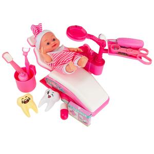 Кукла у стоматолога Аксессуары для стоматолога Набор врача Кукла кабинет врача MARTOM