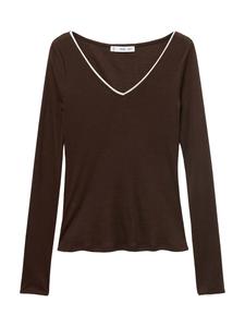 Лонгслив MANGO JANET, Dark brown