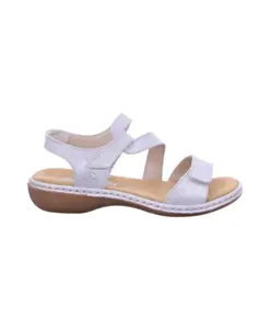 Удобные туфли на шнуровке серебристого цвета Rieker, серый