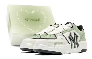 Кроссовки MLB Chunky Liner Skateboarding Shoes Unisex Low-top White/Green, зеленый