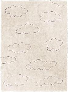 Ковер моющийся Lorena Canals, 89 x 130 см, для детской комнаты, коллекция Rugcyled Clouds в цвете natural, ручной работы, прямоугольной формы, из натурального хлопка с нетоксичными красителями