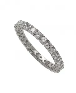 Кольцо Suzy Levian из стерлингового серебра с U-образной оправой и кубическими цирконами в форме паве Suzy Levian New York, silver