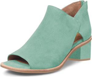 Женские босоножки YDN с открытым носком, невысокие массивные каблуки, задняя молния, сандалии-ботильоны, удобная повседневная обувь, размеры US 4-16, Turquoise