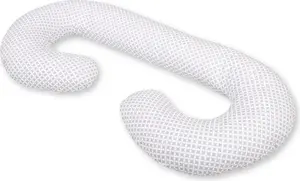 Подушка для беременных тип С со съемным чехлом, подушка для беременных, для кормления грудью - серая розетка Bobono