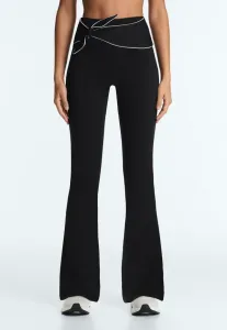 Леггинсы comfortlux с высокой посадкой, расклешенными штанинами и бантом Oysho, Black