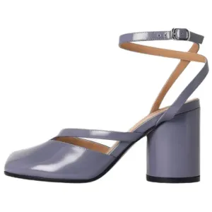 Maison Margiela Tabi Chunky Heel высокие туфли 8cm женские фиолетовые