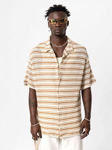 Рубашка на пуговицах Comfort fit VAMOS CLO, цвет Camel/Ecru