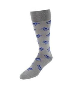 Мужские носки средней высоты из мерсеризованного хлопка с рисунком Победитель: Жокей и лошадь (1 пара) TRAFALGAR, Grey