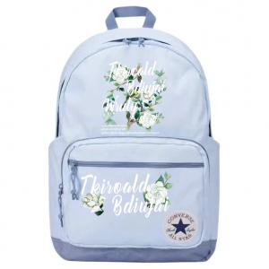 Converse Полиэстеровый рюкзак среднего размера унисекс светло-дымчато-серый, Floral Bird