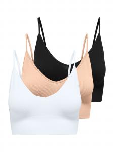 ONLY Бралетт 'ONLVICKY' в бежевом, черном и белом цветах