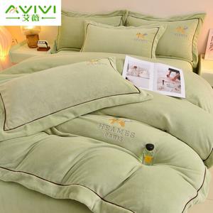 AVIVI Комплект постельного белья 1,5 м, 4 предмета, простыня, пододеяльник 200x230 см