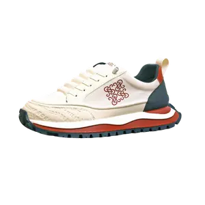 Низкие повседневные туфли от VNNSIJIE Collaboration для мужчин Banas, Blue Red