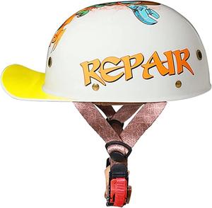 Шлем-бейсболка TBTBZXCV, белый / желтый