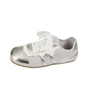 JimiXiong Дышащие лоу-топы для скейтборда женские серебристые, цвет Silver
