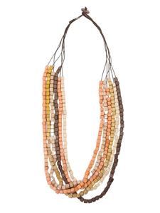 Collezione alessandro Длинное ожерелье «Амайя» коричневого цвета