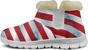 Сапоги Howilath с флагом, зимняя обувь для женщин 2024 года, удобные ботильоны с противоскользящей подошвой, Vintage Usa Flag