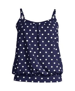 Женская блузка, скрывающая животик, купальник-танкини, верх, регулируемые бретели Lands' End