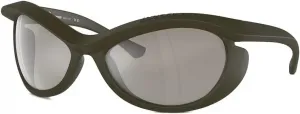 Розовые зеркальные солнцезащитные очки Burberry, 41096g - Green - Light Grey Mirror Silver