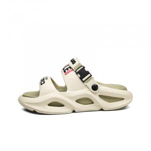 Тихие, износостойкие массажные тапочки-слайды унисекс NANJIREN, Beige Olive Green