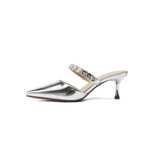 FIVE PLUS Серебряные противоскользящие тапочки с закрытым носком для женщин, цвет Silver