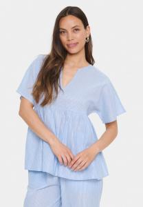 Блуза Saint Tropez SIGRIDSZ SS, Soft Chambray Shimmer Stripe/Blue