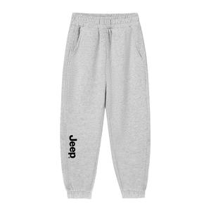 Вязаные спортивные брюки Модная спортивная коллекция для подростков Jeep, подкладка из флиса, цвет хизер серый