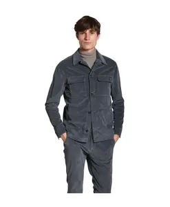 Вельветовая рубашка темно-серого цвета Mason'S, серый