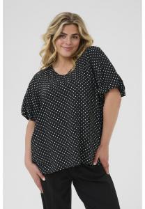 Блуза Kaffe Curve GINA , Black Chalk Dot/Black