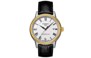 TISSOT Часы Carson Elite Series Automatic Mechanical Movement Men's Watch Watch 39.2mm White Dial Stainless Steel Case, White Dial