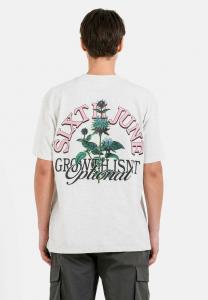 Футболка с принтом THISTLE Sixth June, светло-серый