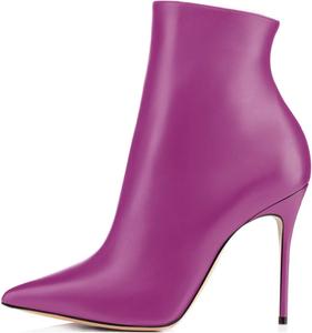 Женские ботильоны Eldof на высоком каблуке | Туфли-лодочки с острым носком 10 см | Женская модная обувь на высоком каблуке, Purple