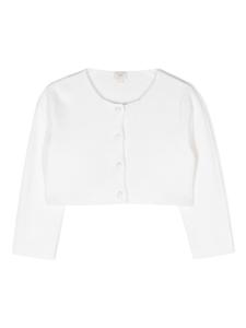 Il Gufo укороченный кардиган с круглым вырезом, белый