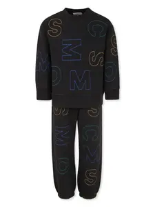 Спортивный костюм с логотипом Stella McCartney Kids, черный