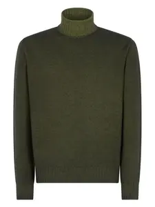 Водолазка с ребристым подолом Boglioli, зеленый