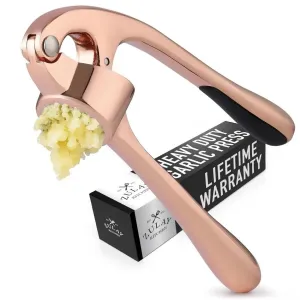 Пресс для чеснока из нержавеющей стали - прочный, с удобной ручкой, толкушка для чеснока Zulay Kitchen, розовое золото