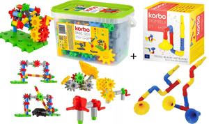 ПОДВИЖНЫЕ КОНСТРУКЦИОННЫЕ БЛОКИ KORBO Basic 120 шт + Тромбеле 17 шт