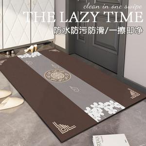 Budis Ковер 140х160 см из ПВХ, непромокаемый, для прихожей, нарезной, бело-голубой