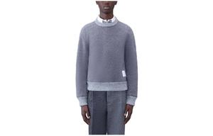 Трикотажный свитер с круглым вырезом THOM BROWNE, серый