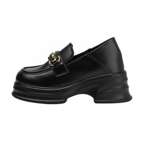 TATAYA Женские лоферы черные матовые [на флисовой подкладке], цвет Black Matte[Fleece-Lined]