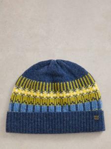 Вязаная шапка с узором Fair Isle из смесовой шерсти Rowan Lambswool White Stuff, One Size