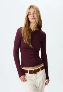 Топ с длинными рукавами Stradivarius, Dark Red