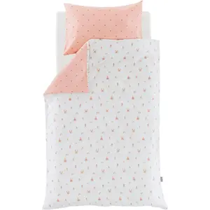 Детское постельное белье Dreamland Träumeland, белый/розовый/коричневый