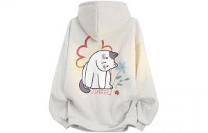 Толстовка Unisex Hooded Moderate Heavyweight ZIAREL, белый heather серый