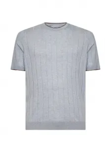 Футболка с ребристыми вставками D4.0, синий