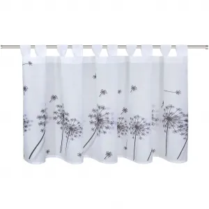 Тюль Christina с петлями, 1 шт., размеры ВxШ: 145x50 см, с современным принтом Gerster, антрацит