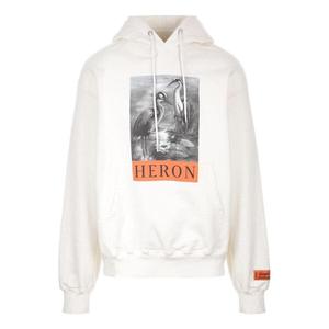 Толстовка nf heron bw hoodie 'white black' Heron Preston, белый
