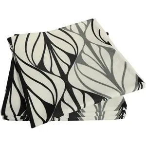 Салфетка из ткани Wave из органического хлопка, произведено в Германии Adam, натуральный/темно-серый/светло-серый