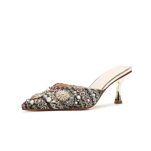 Женские сандалии с закрытым носком и резиновой подошвой, устойчивые к истиранию Zubumei, Black