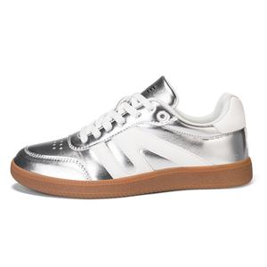 ZOVE Легкие и износостойкие женские лоферы низкие серебристые, цвет Silver