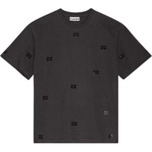 Футболка с логотипом GANNI, черный